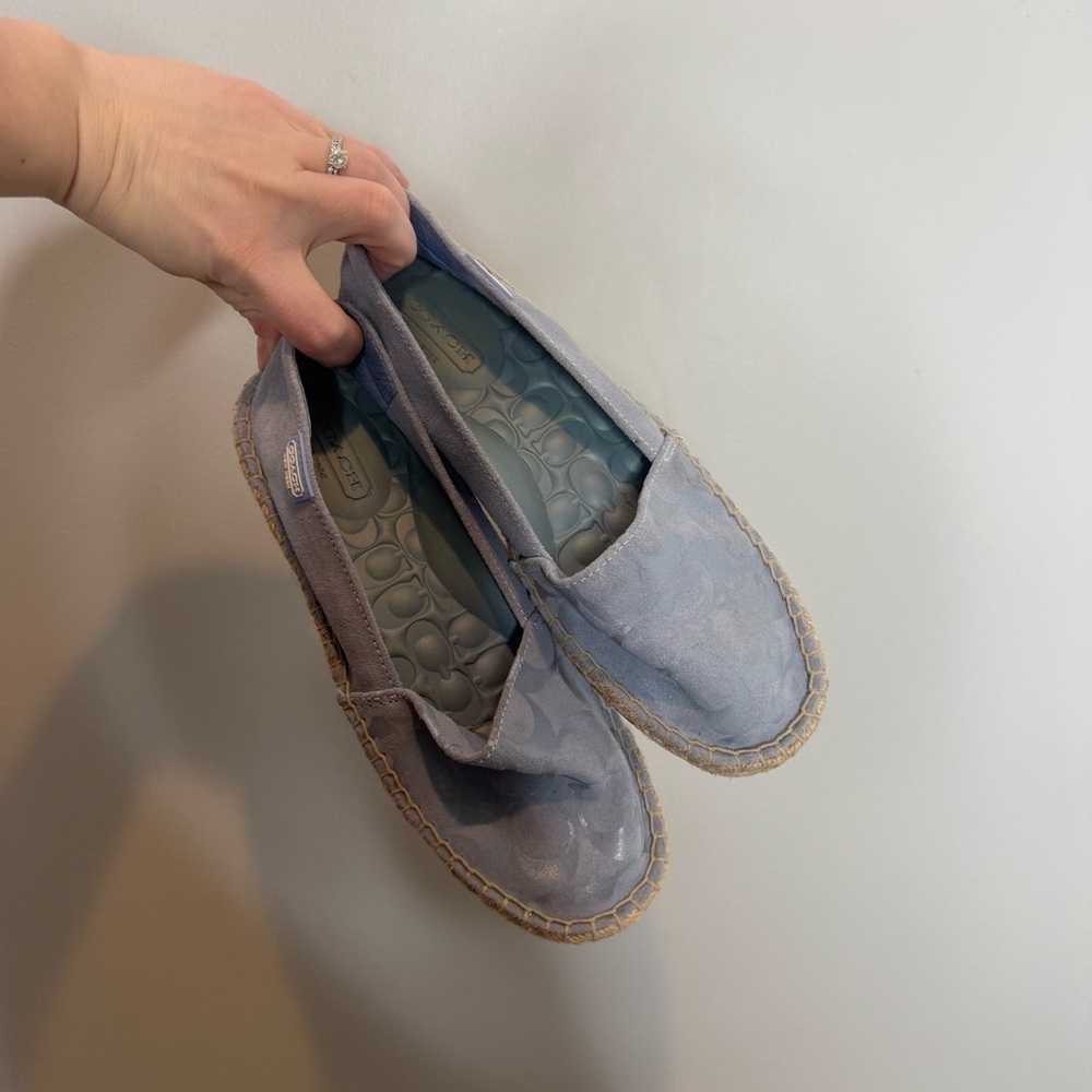 Coach June Suede Blue Flats Size 7